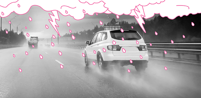 Het geheim van veilig rijden in storm Het geheim van veilig rijden in storm